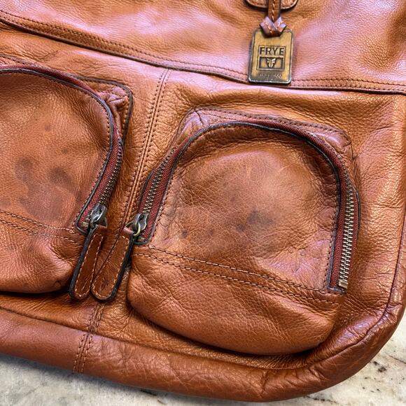 Frye Jenny Fold Over Authentic Leather Crossbody Bag - Picture 2 of 8